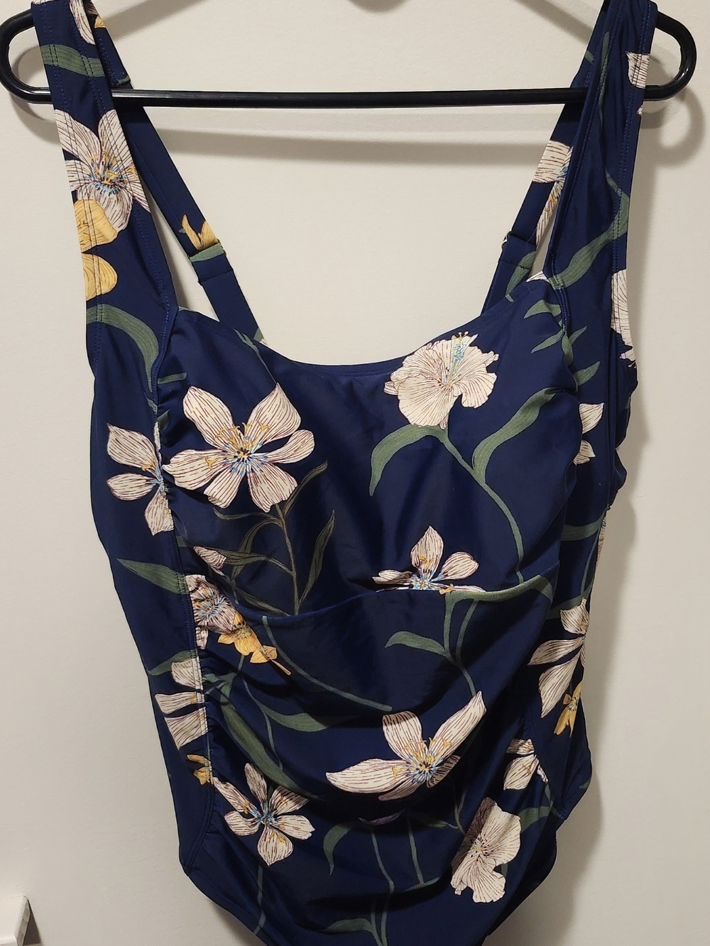 Shade & Shore Navy Floral One-Piece Swimsuit
